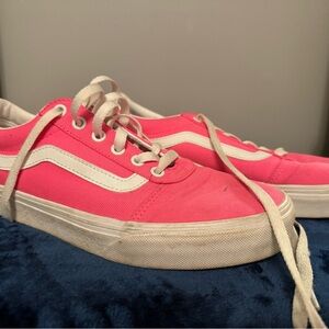 Vans Vibrant Pink and White Low-Tops